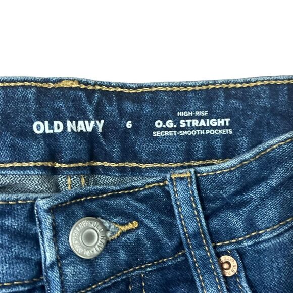 Old Navy Hi-Rise OG Straight Jeans Sz 6 - Picture 6 of 7